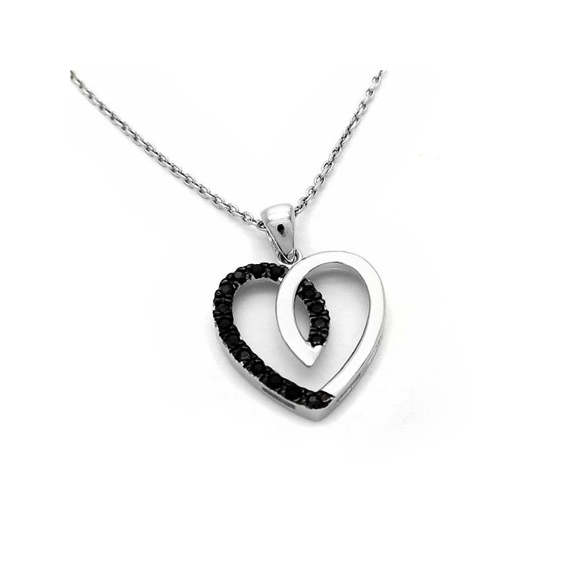 Sterling silver heart charm with chain