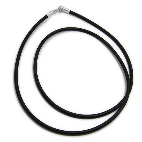 Men's Black Rubber neck cord 3 Pieces
