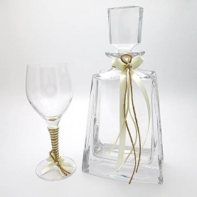 Carafe Wedding Glass Crystal Ecru