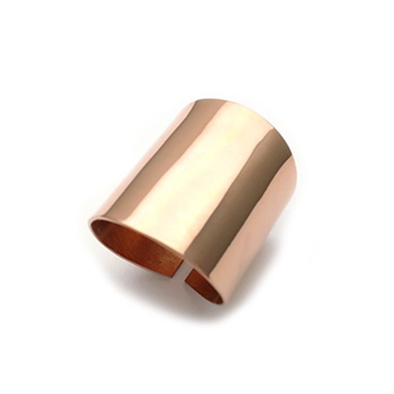 Ring Wide from Silver 925 Pink Gold Plated