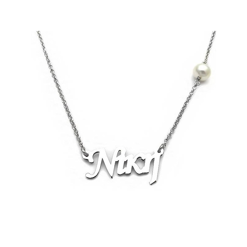 Name necklace Nikh from sterling silver 925