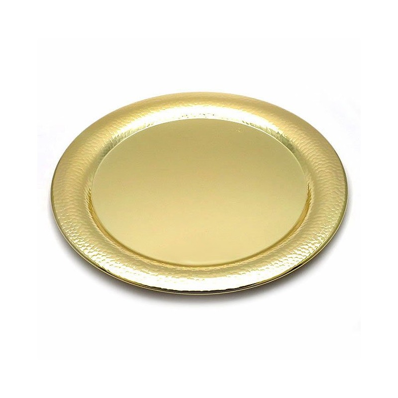 Wedding tray inox gold color 35cm