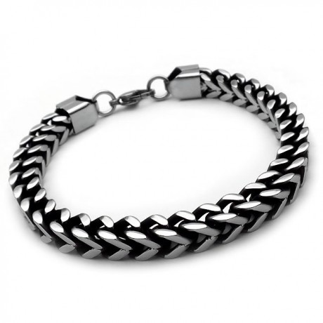 Mens chain bracelet made of stainless steel