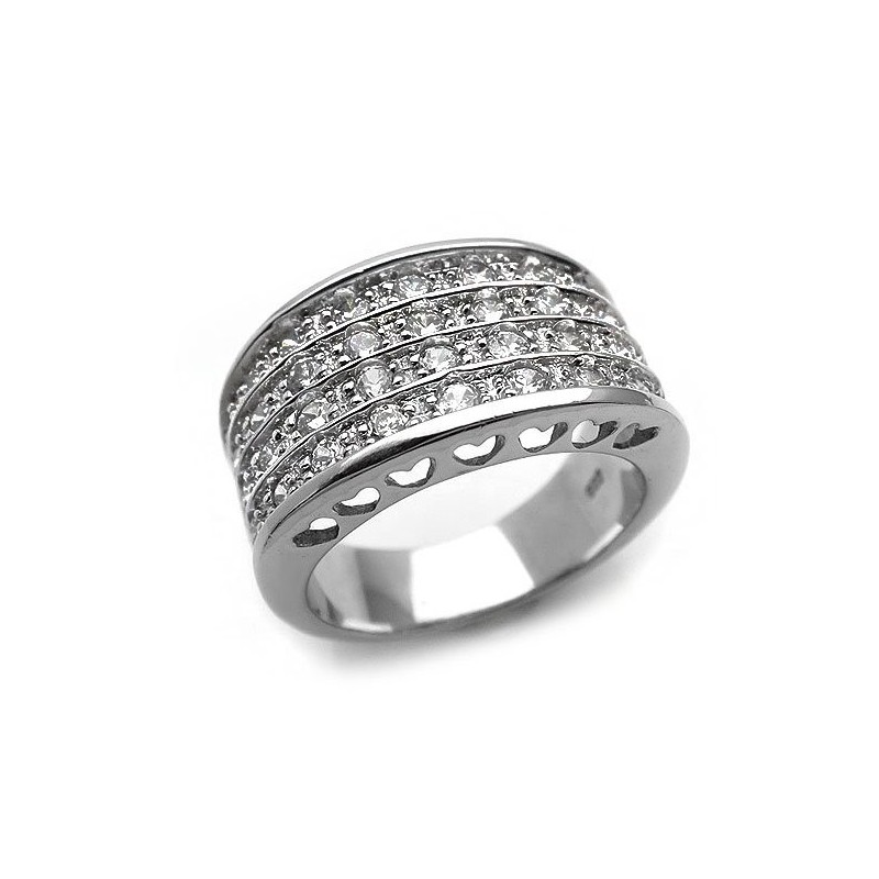 Modern women's ring with zircon