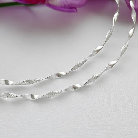Stefana Gamou silver plated twisted