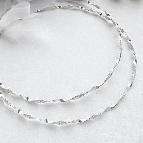 Stefana Gamou silver plated twisted
