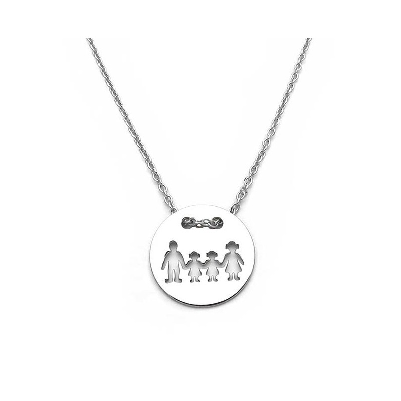 Family necklace with two girls
