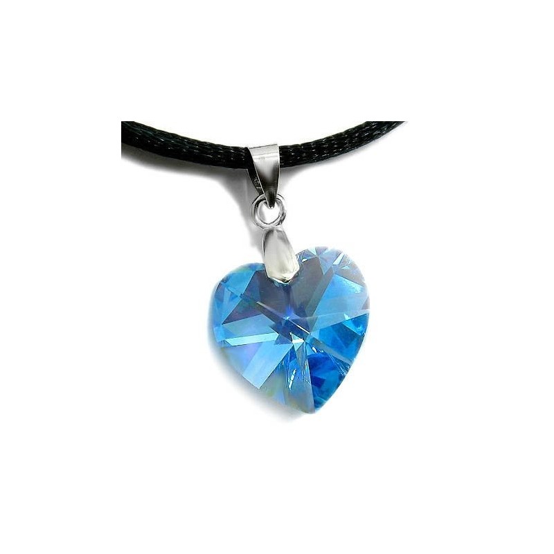 Καρδια γαλάζια Swarovski Aquamarine