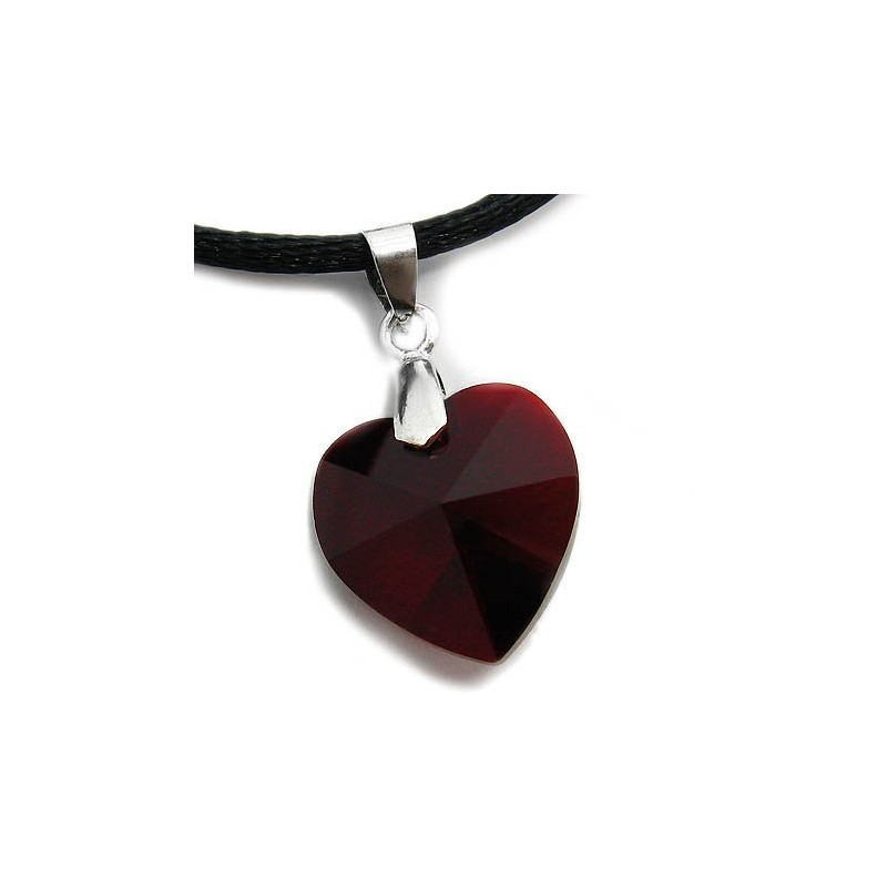 Καρδιά σκούρη κόκκινη Red Garnet