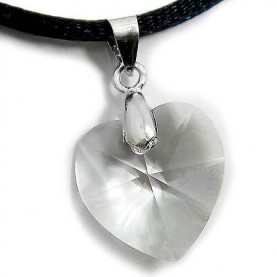 Καρδιά λευκή διαφανές White Crystal 
