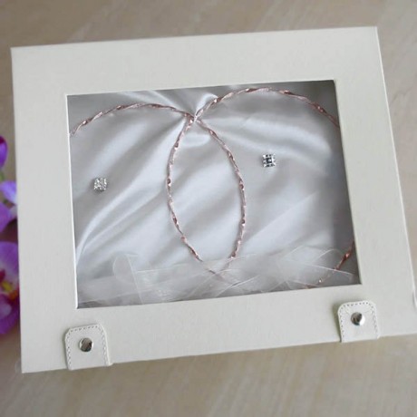 Στέφανα Γάμου Επάργυρα Ροζ χρώμα με crystal fabric της Swarovski elements
