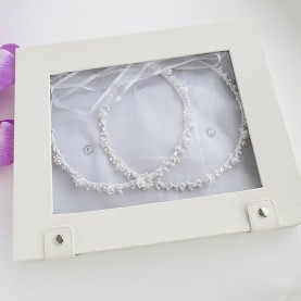 Porcelain Wedding Crowns with pearls flowers